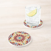 En Grès Dessous de verre motif géométrique islamique (Côté)