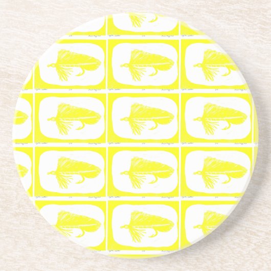 En Grès dessous de verre Motif "Yellow Matuka" Streamer Fl (Devant)