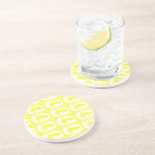 En Grès dessous de verre Motif "Yellow Matuka" Streamer Fl (Côté)