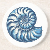 En Grès Dessous de verre Nautilus Shell (Devant)