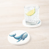 En Grès Dessous de verre nautique baleine (Côté)