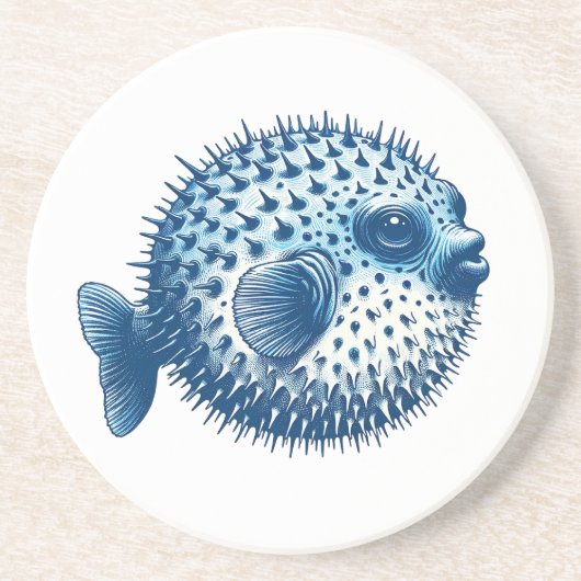 En Grès Dessous de verre nautique de poissons-brousse (Devant)