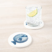 En Grès Dessous de verre nautique de poissons-brousse (Côté)