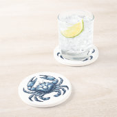 En Grès Dessous de verre nautique du crabe (Côté)