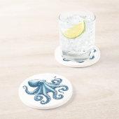 En Grès Dessous de verre nautique octopus (Côté)