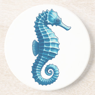 En Grès Dessous de verre nautique Seahorse