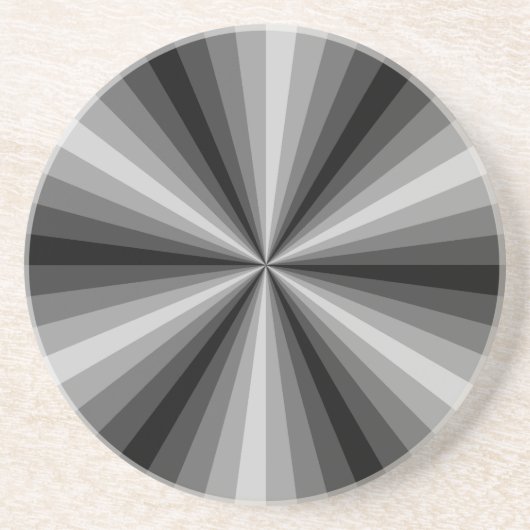 En Grès Dessous de verre noir illusion d'optique (Devant)