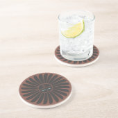 En Grès Dessous de verre noirs du soleil de commutateur (Côté)