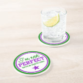 En Grès DESSOUS DE VERRE NON PARFAIT - vert / violet (Côté)
