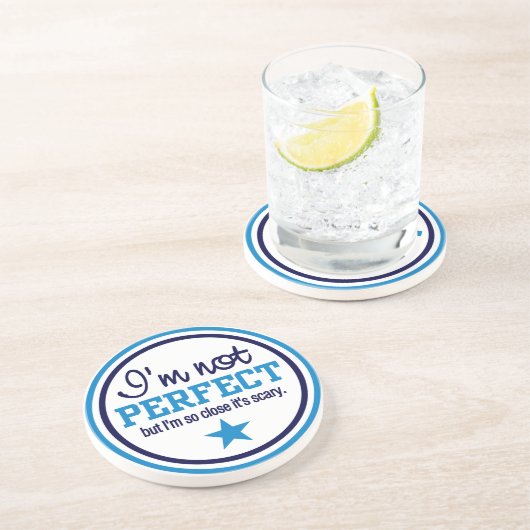 En Grès Dessous de verre NON PARFAITS - bleu (Côté)