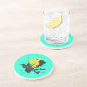 En Grès Dessous de verre Notes musicales Abstraites (Côté)