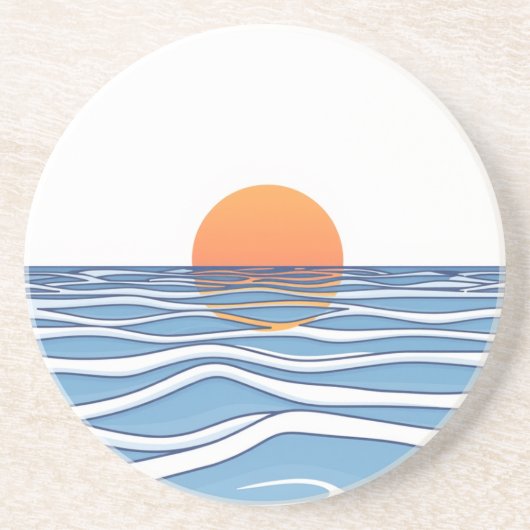 En Grès Dessous de verre Ocean Sunrise Sandstone (Devant)