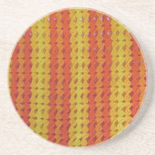 En Grès Dessous de verre - Orange afghan (Devant)