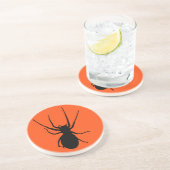 En Grès Dessous de verre orange Déplaisant Spider noir (Côté)