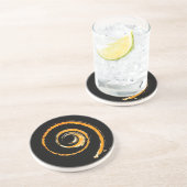 En Grès Dessous de verre Orange Twirl (Côté)