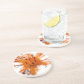 En Grès Dessous de verre oranges de lis (Côté)