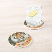En Grès Dessous de verre oranges de tigre (Côté)