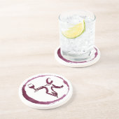 En Grès Dessous de verre orientés de vin (Côté)