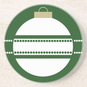 En Grès Dessous de verre Ornement Chic Simple, Vert Vraime