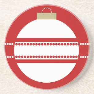 En Grès Dessous de verre Ornement Simple Chic, Rouge