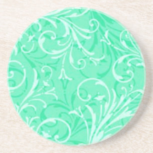 En Grès Dessous de verre ornemental vert Mint