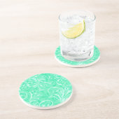 En Grès Dessous de verre ornemental vert Mint (Côté)