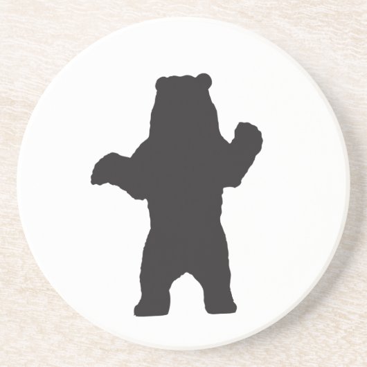 En Grès Dessous de verre Ours Noir (Devant)