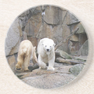 EN GRÈS DESSOUS DE VERRE OURS POLAIRE