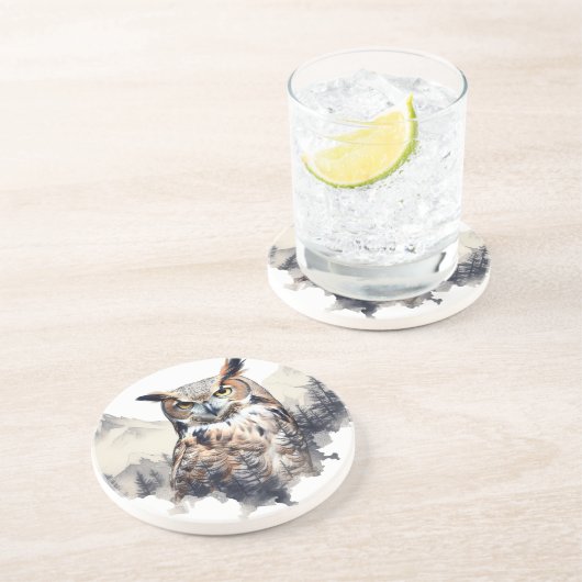 En Grès Dessous de verre Owl Sandstone (Côté)