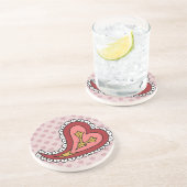 En Grès Dessous de verre Paisley Heart (Côté)