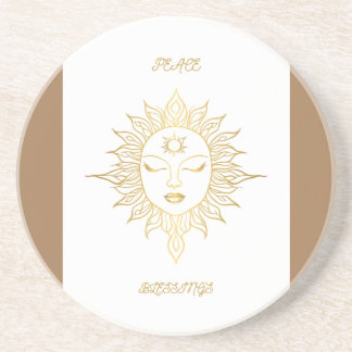 En Grès Dessous de verre Paix et Bénédictions