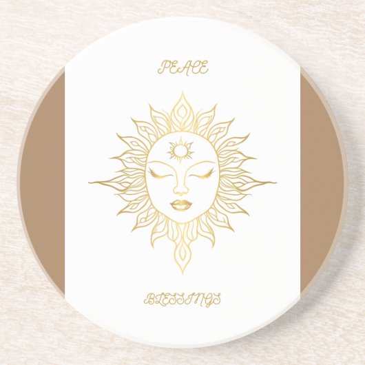 En Grès Dessous de verre Paix et Bénédictions (Devant)