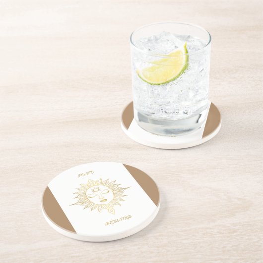 En Grès Dessous de verre Paix et Bénédictions (Côté)