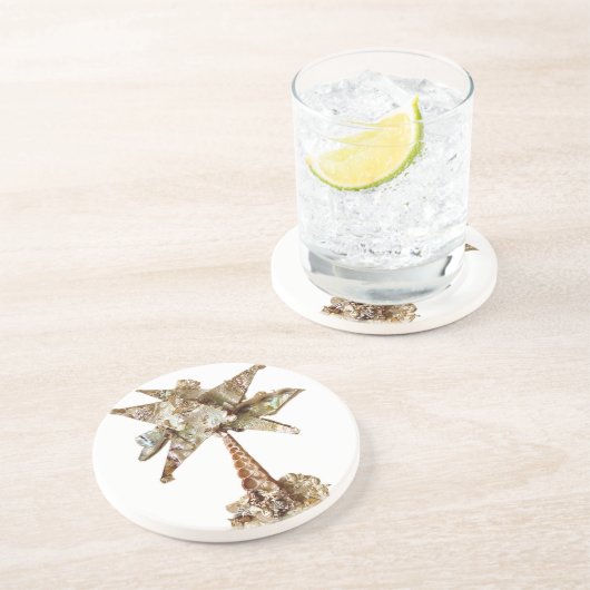 En Grès Dessous de verre Palm d'Abalone (Côté)