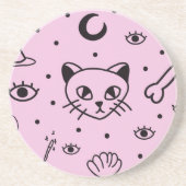 En Grès Dessous de verre Pastel Goth Kitty (Devant)