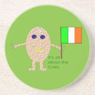 En Grès Dessous de verre patriotiques irlandais d'oeufs