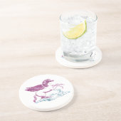 En Grès Dessous de verre Pegasus Violet (Côté)