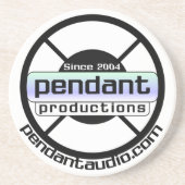 En Grès Dessous de verre pendants de logo (Devant)