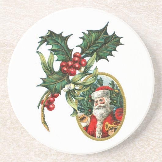En Grès Dessous de verre père Noël (Devant)
