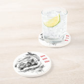 En Grès Dessous de verre père Noël Ho Ho Ho (Côté)