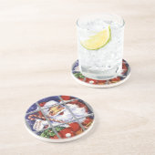 En Grès Dessous de verre Père Noël vintage (Côté)