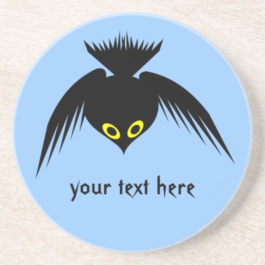 En Grès Dessous de verre personnalisables Crow (Devant)
