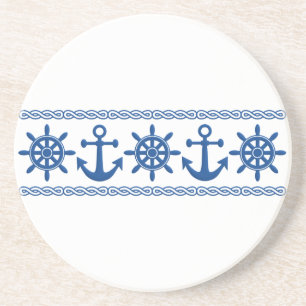 En Grès Dessous de verre personnalisé nautique