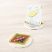 En Grès Dessous de verre personnalisés de bière (Côté)