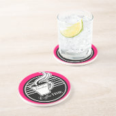 En Grès Dessous de verre personnalisés de boissons de (Côté)