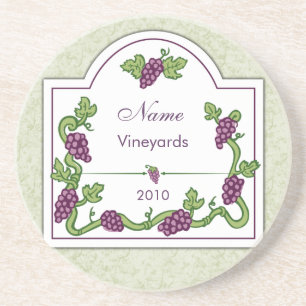 En Grès Dessous de verre personnalisés de vin
