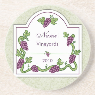En Grès Dessous de verre personnalisés de vin