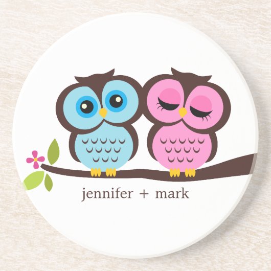 En Grès Dessous de verre personnalisés par couples de (Devant)