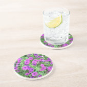En Grès Dessous de verre Petunias violet (Côté)