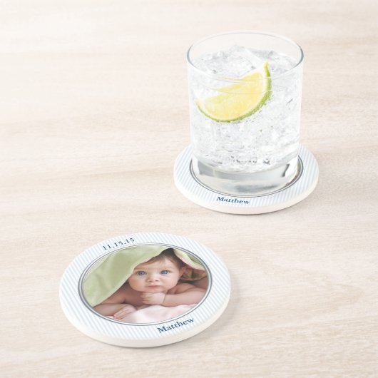 En Grès Dessous de verre photo bébé (Côté)